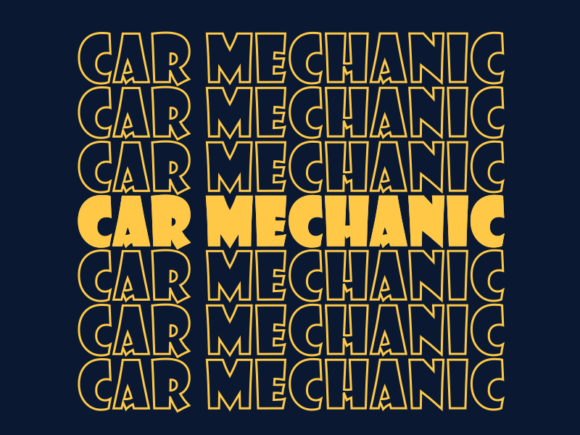 Car Mechanic Graphics for Print Templates