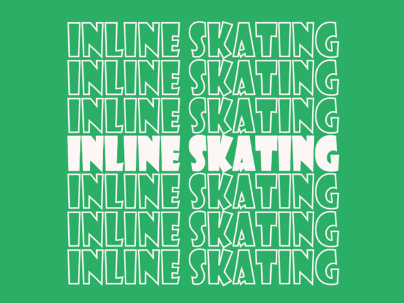 Inline Skating Graphics for Print Templates
