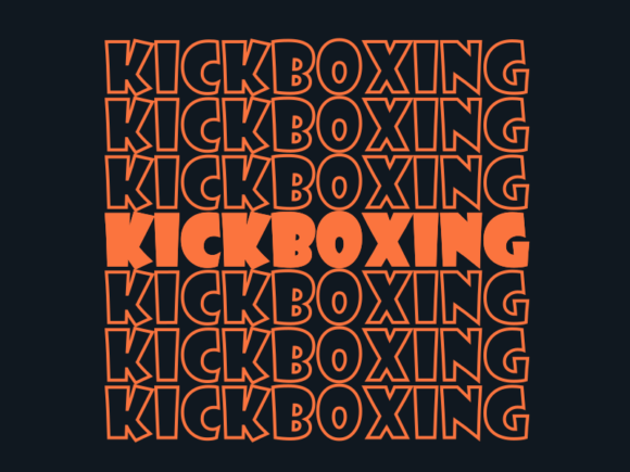 Kickboxing Graphics for Print Templates