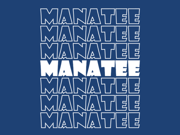Manatee Svg Cut File for Graphics and Print Templates