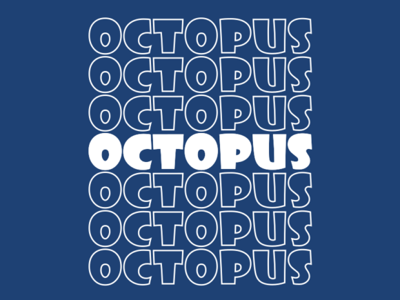 Octopus Svg Cut File Graphics for Print Templates