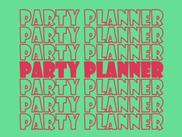 Party Planner Svg Cut File Graphics for Print Templates