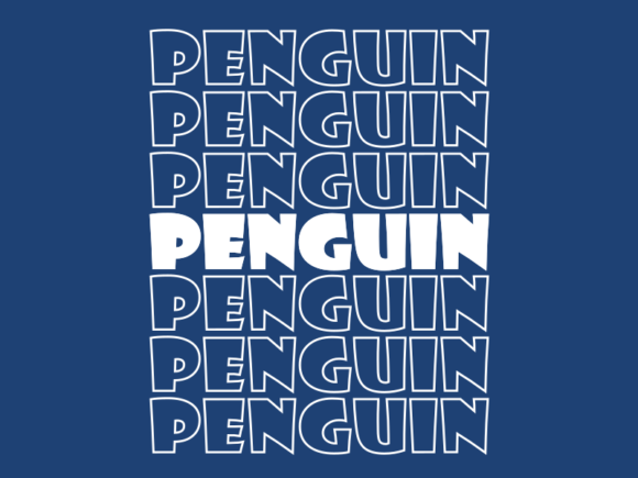 Penguin Svg Cut File Graphics for Print Templates