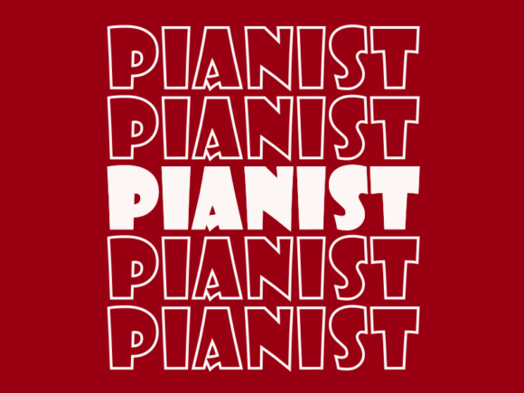 Pianist Svg Cut File Graphics for Print Templates