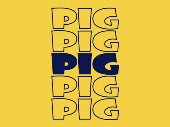 Pig Svg Cut File Graphics for Print Templates