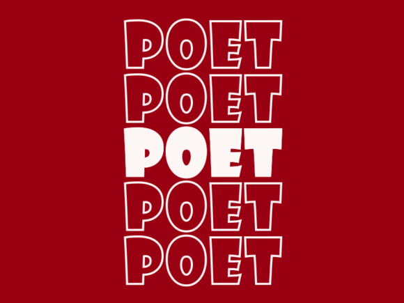 Poet Svg Cut File Graphics for Print Templates