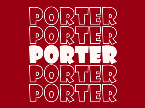 Porter Svg Cut File Graphics for Print Templates