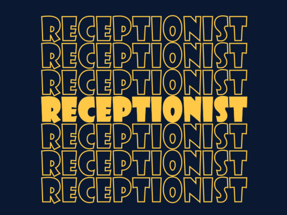 Receptionist Svg Cut File Graphics for Print Templates
